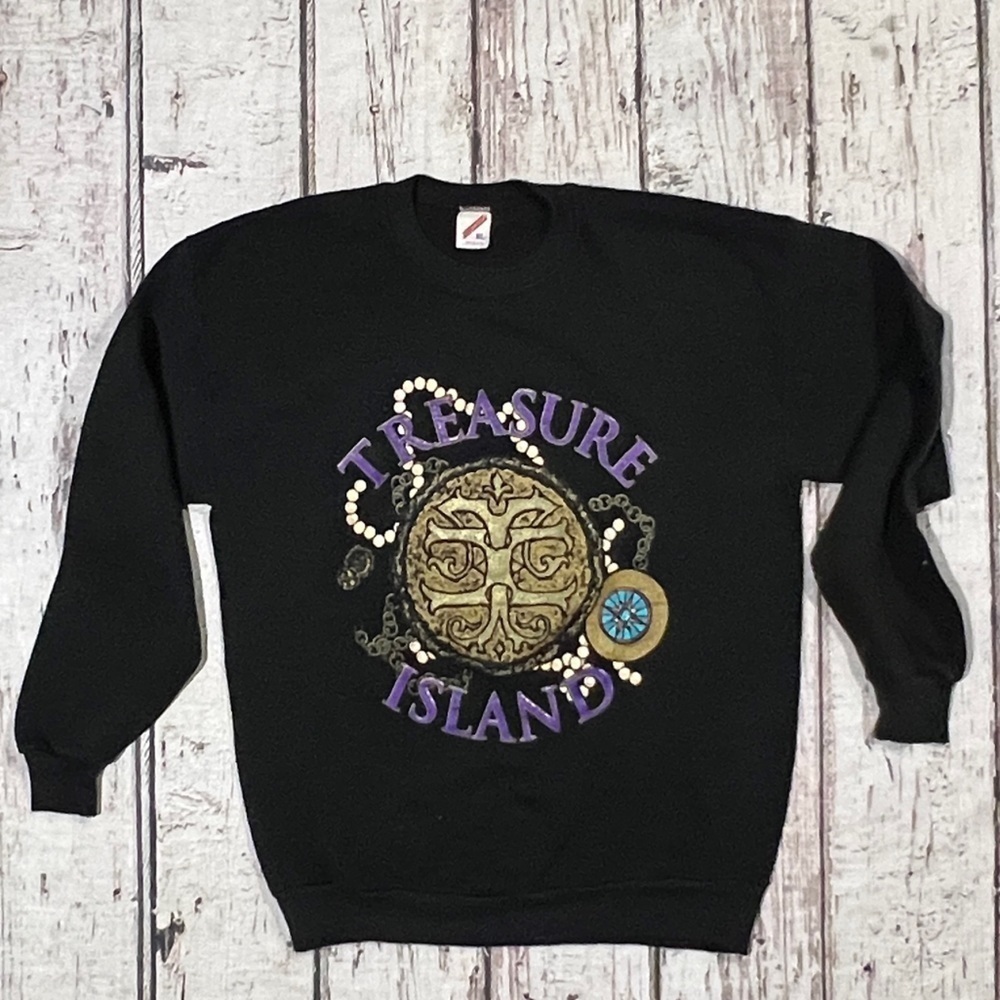 Vintage 80s Treasure Island Las Vegas Tourism Vacation Sweatshirt